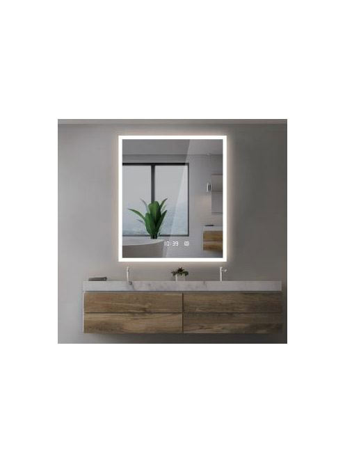 Arezzo design LED okos tükör 60x70 cm beépített óraval és hő