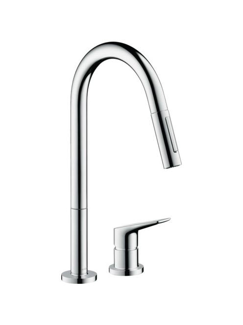 Axor Citterio M 2-lyukú konyhai csaptelep 220 Eco kihúzható