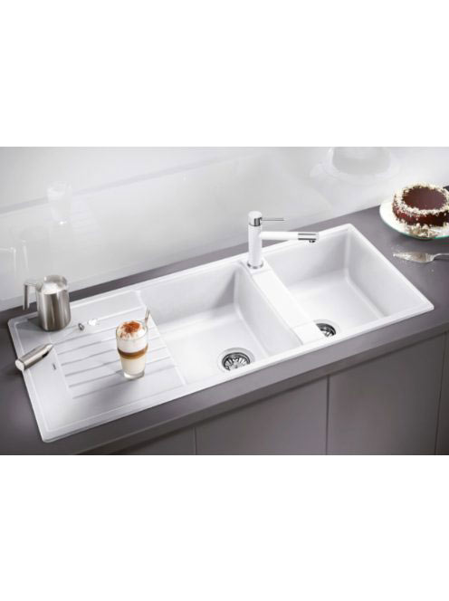 Blanco Zia 8 S kétmedencés gránit mosogató csepegtetővel 116