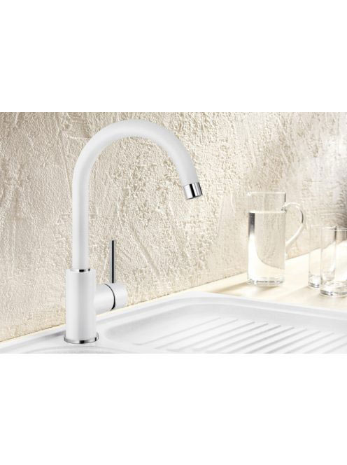 Blanco Mida egykaros magasnyomású mosogató csaptelep, fehér