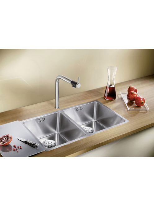 BLANCO Andano 340/340-IF rozsdamentes acél mosogató, selyemf