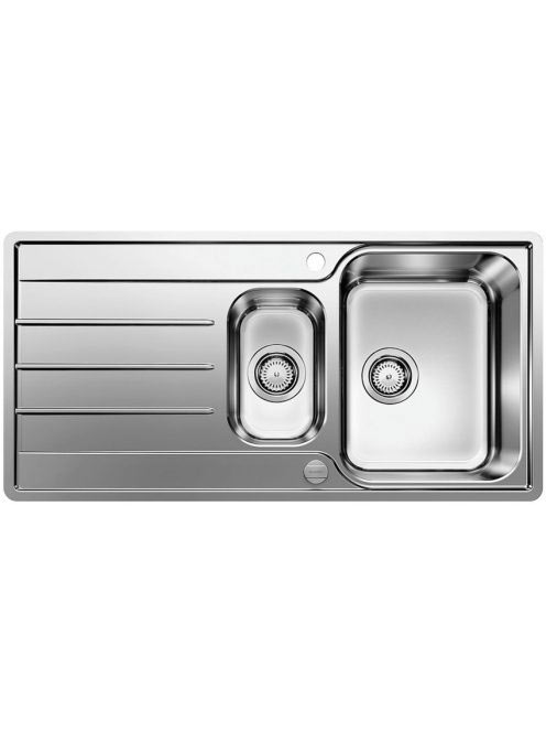 Blanco Lemis 6S-IF rozsdamentes acél mosogató két furattal 5