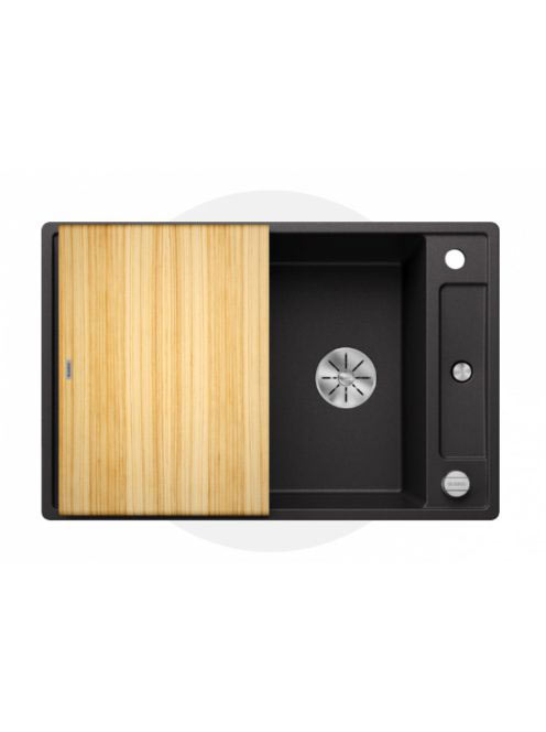 Blanco Axia III 45 S egymedencés gránit mosogató fa vágódesz