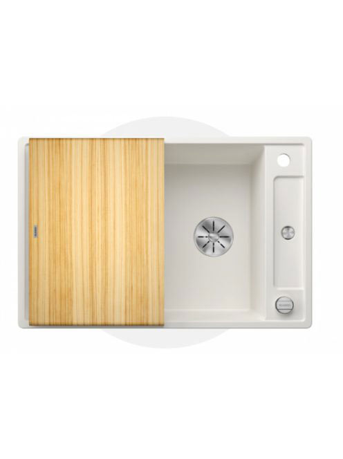 Blanco Axia III 45 S egymedencés gránit mosogató fa vágódesz