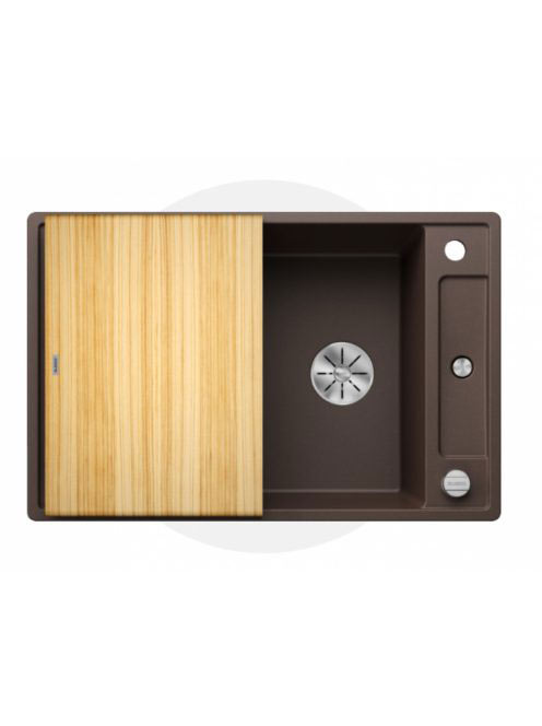 Blanco Axia III 45 S egymedencés gránit mosogató fa vágódesz