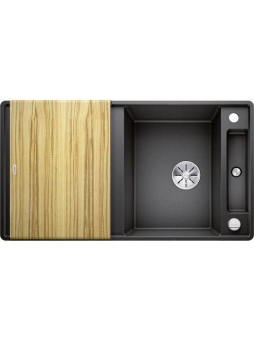 BLANCO Axia III 5 S-F Silgránit mosogató excenterrel, fa vág