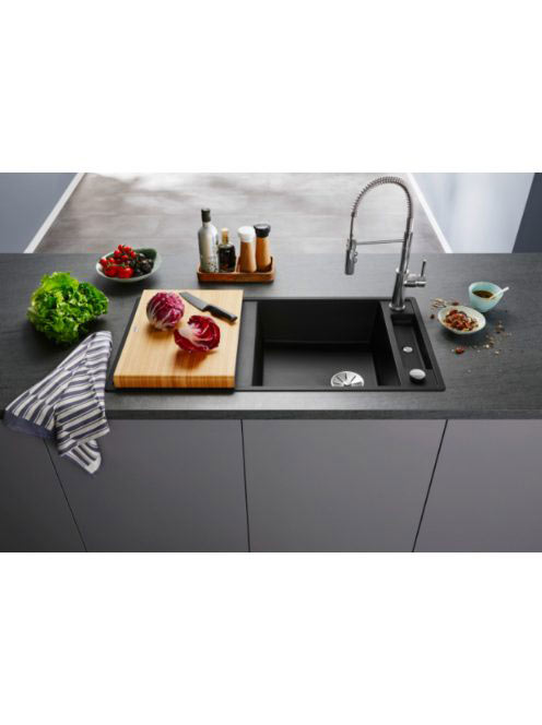 Blanco Axia III XL 6 S Silgránit mosogató excenterrel, fa vá