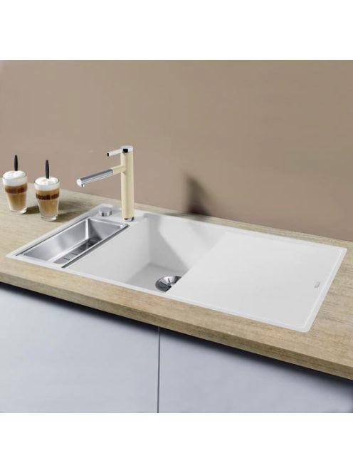 BLANCO Axia III 6 S-F fehér Silgránit mosogató excenterrel,