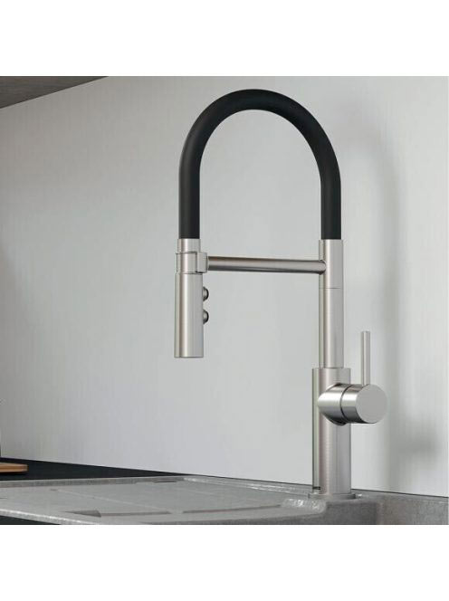 Blanco CATRIS-S Flexo egykaros mosogató csaptelep rozsdament