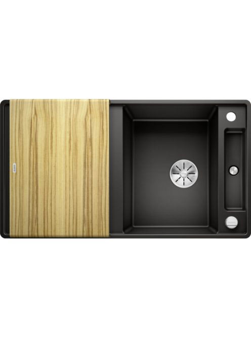 BLANCO Axia III 5 S-F Silgránit mosogató excenterrel, fa vág