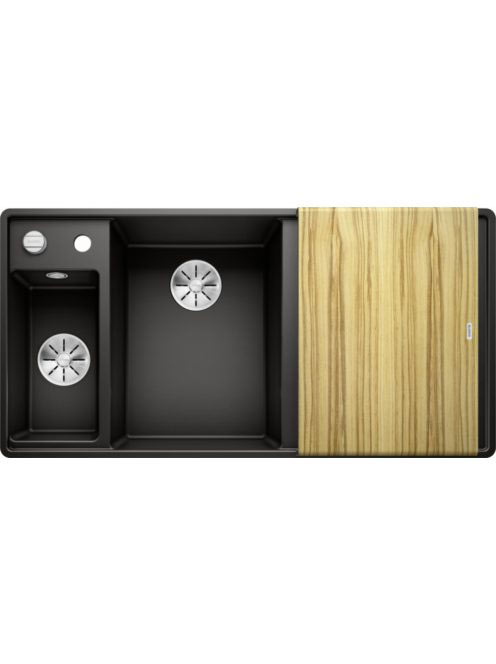 BLANCO Axia III 6 S-F fekete Silgránit mosogató excenterrel,