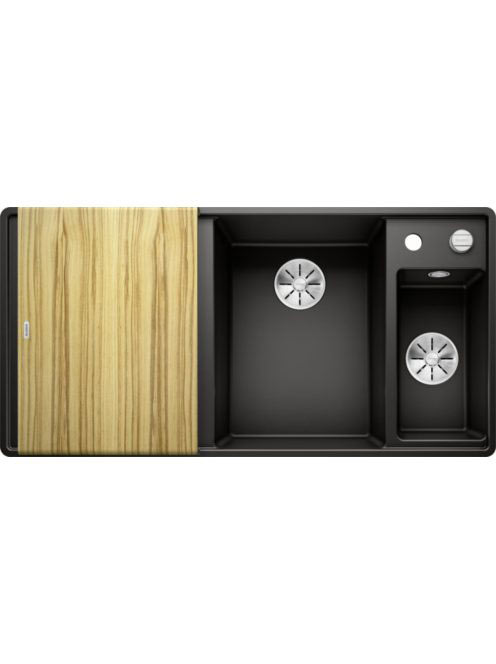 BLANCO Axia III 6 S-F fekete Silgránit mosogató excenterrel,
