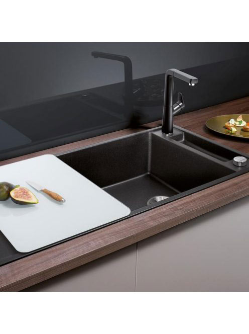 Blanco Axia III XL 6 S gránit mosogató üveg vágólappal és le