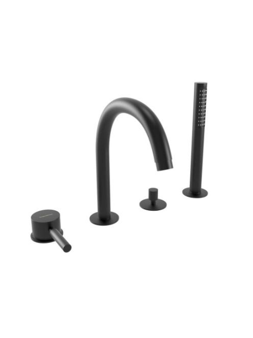 Bugnatese Kobuk 4-lyukú kádcsaptelep, matt fekete 2255NE - F