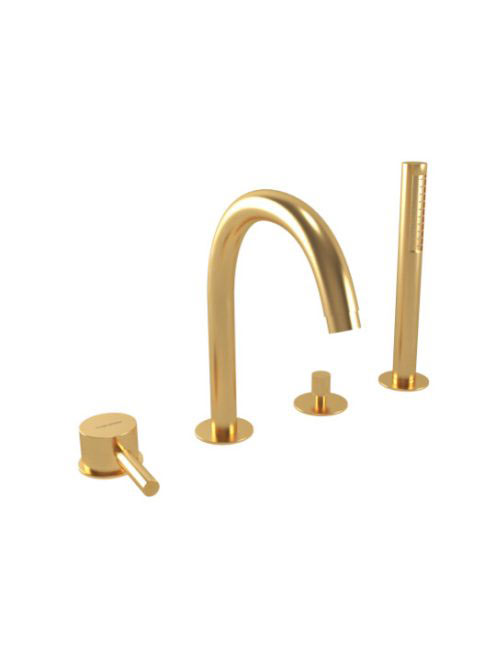 Bugnatese Kobuk 4-lyukú kádcsaptelep, szálcsiszolt arany 225