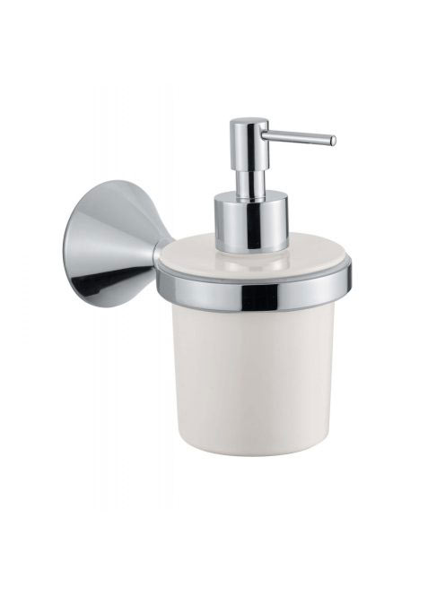 Bugnatese Orion fali szappanadagoló kerámia tartállyal, króm