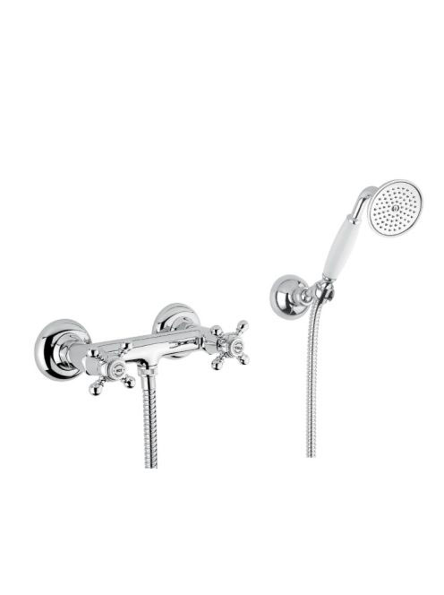 Bugnatese Revival zuhanycsaptelep zuhanyszettel, króm/arany