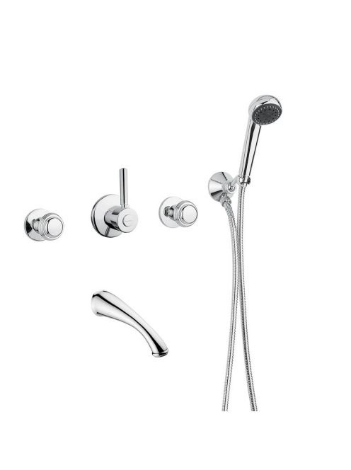 Bugnatese Axo falsík alatti zuhanyrendszer, króm/arany 618CR