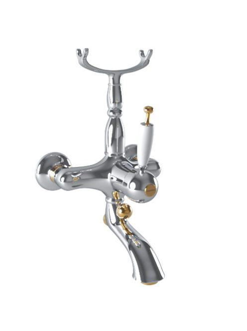 Bugnatese Oxford kádcsaptelep, króm/arany 6308CRDO - Fürdősz