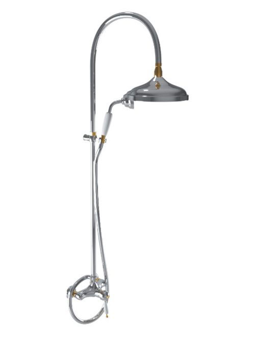 Bugnatese Oxford falon kívüli zuhanyrendszer, króm/arany 633