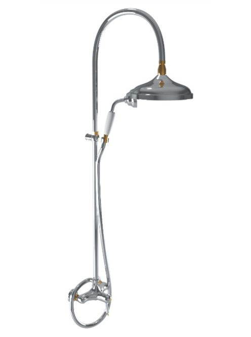 Bugnatese Oxford termosztátos zuhanyrendszer, króm/arany 633