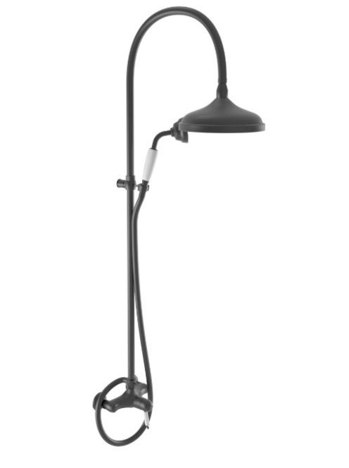 Bugnatese Oxford termosztátos zuhanyrendszer, matt fekete 63