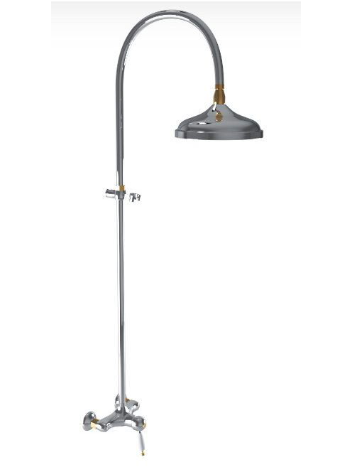 Bugnatese Oxford zuhanyrendszer, króm/arany 6349CRDO - Fürdő