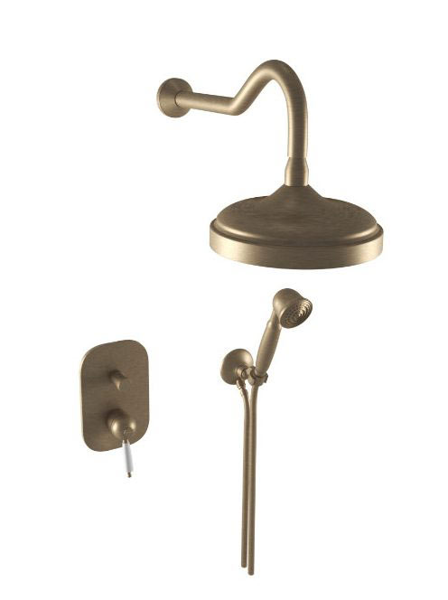 Bugnatese Oxford falsík alatti zuhanyrendszer, matt bronz 63