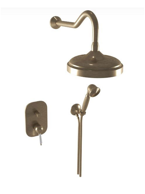 Bugnatese Oxford falsík alatti zuhanyrendszer, bronz 6374BR