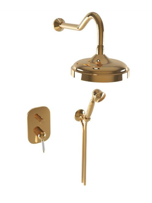 Bugnatese Oxford falsík alatti zuhanyrendszer, arany 6374DO