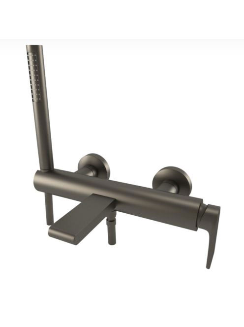 Bugnatese Simple kádcsaptelep zuhanyszettel, grafit fekete 6