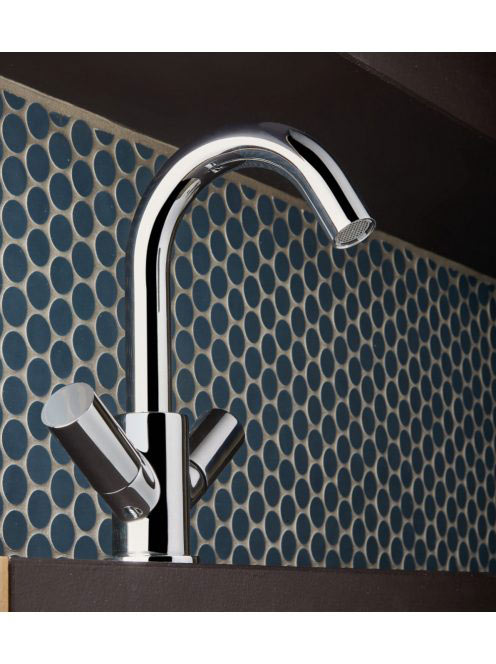 Bugnatese Moon mosdócsaptelep leeresztővel, króm 7134CR - Fü