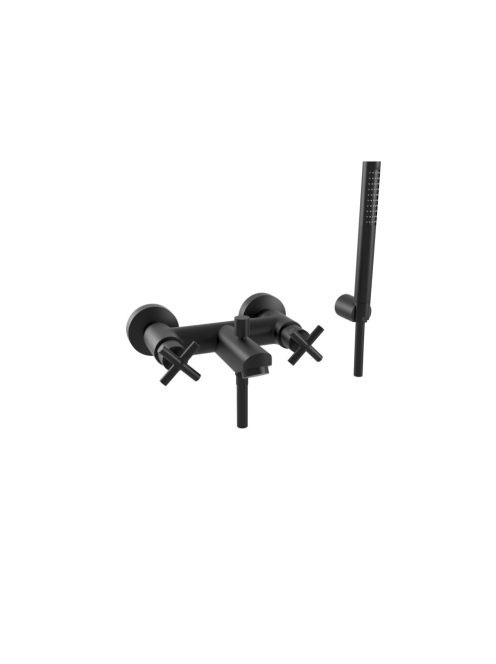 Bugnatese Rodos kádcsaptelep zuhanyszettel, matt fekete 7300