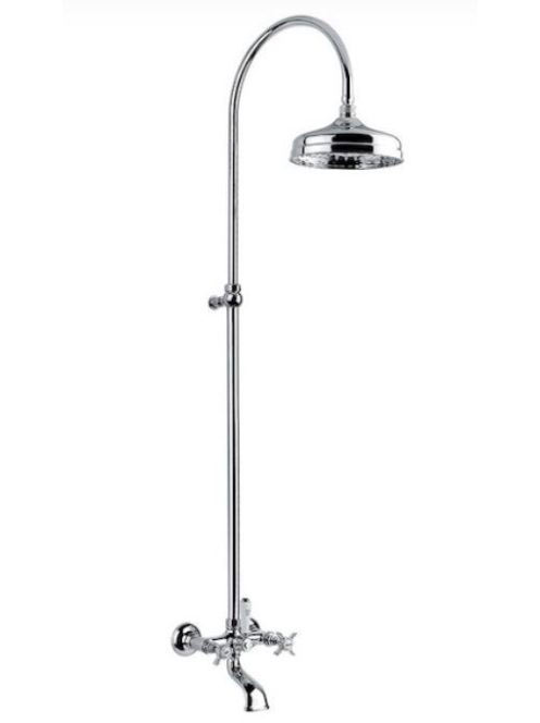 Bugnatese Princeton zuhanyrendszer kádkifolyóval, króm 801CC