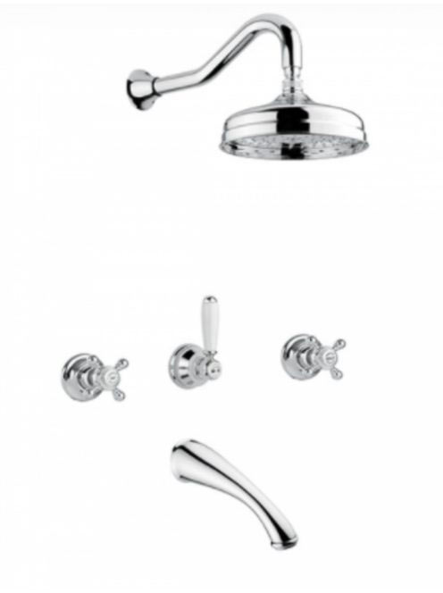 Bugnatese Arcadia falsík alatti zuhanyszett kádkifolyóval, a