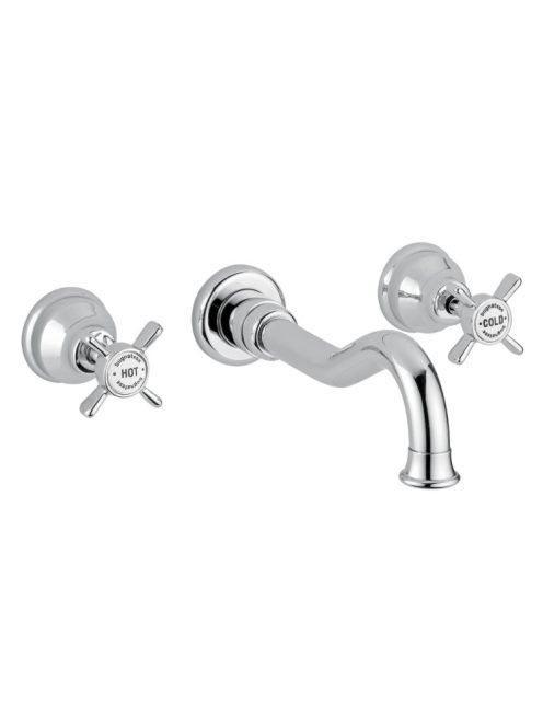 Bugnatese Princeton 3-lyukas fali mosdócsaptelep click-clack