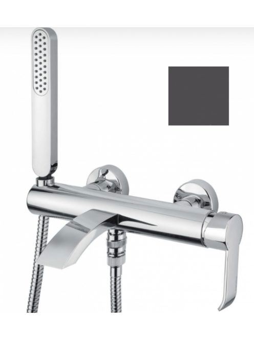 Bugnatese Tess kádcsaptelep zuhanyszettel, matt fekete 9602N