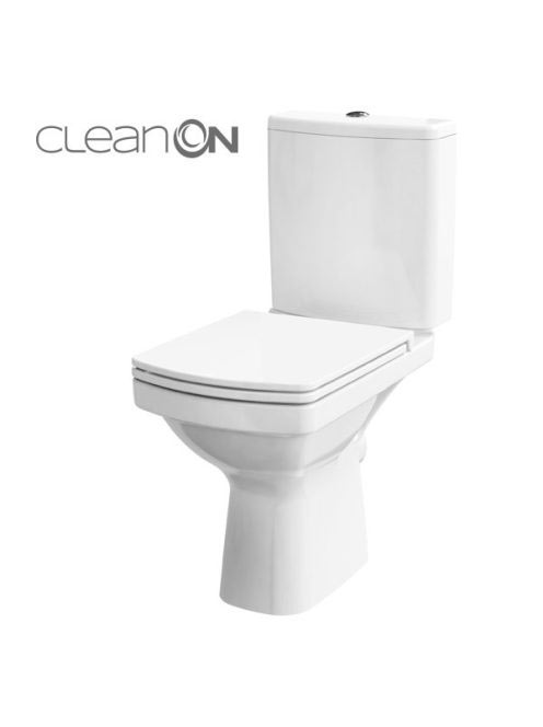 Cersanit Easy perem nélküli kompakt WC, CleanPro bevonattal,