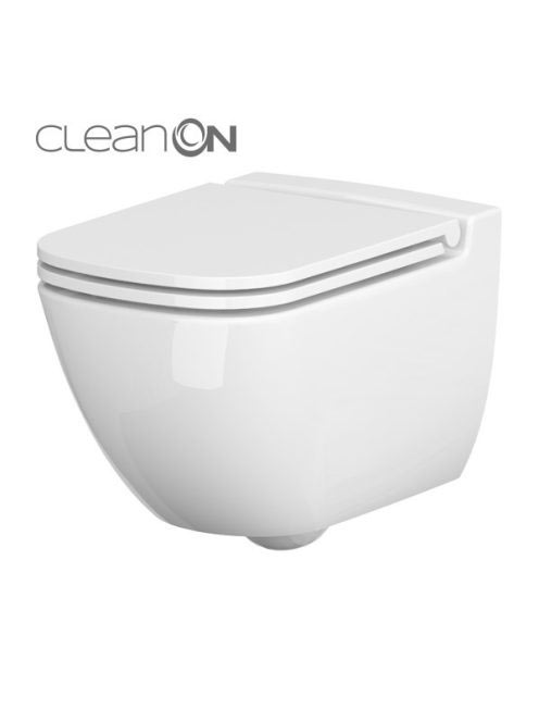 Cersanit Caspia Cleanon perem nélküli fali WC, hátsó kifolyá