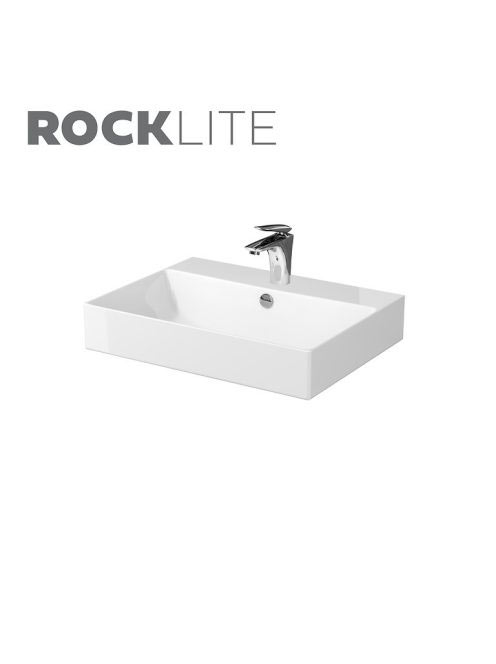 Cersanit Inverto Rocklite 60 szögletes kerámia mosdótál, túl