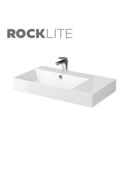 Cersanit Inverto Rocklite 80 szögletes kerámia mosdó, jobb o