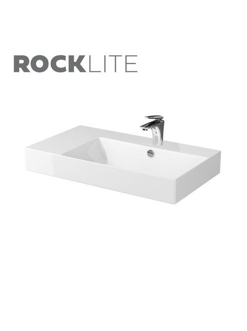 Cersanit Inverto Rocklite 80 szögletes kerámia mosdó, bal ol