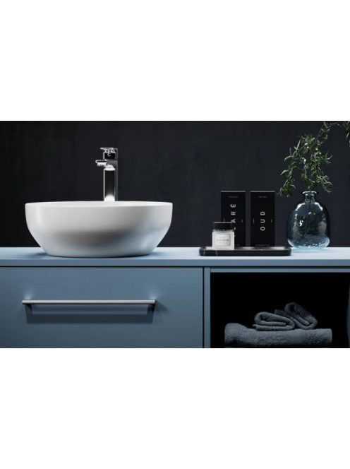 Cersanit Larga ROCKLITE kerámia mosdótál 40x40 cm, túlfolyó