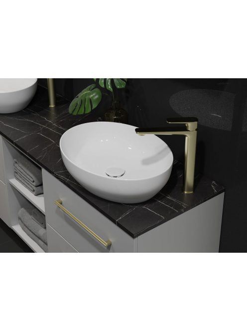 Cersanit Larga ROCKLITE kerámia mosdótál 50,5x38,5 cm, túlfo