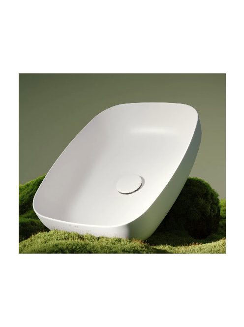 Cersanit Larga ROCKLITE kerámia mosdótál 50x38,5 cm, túlfoly