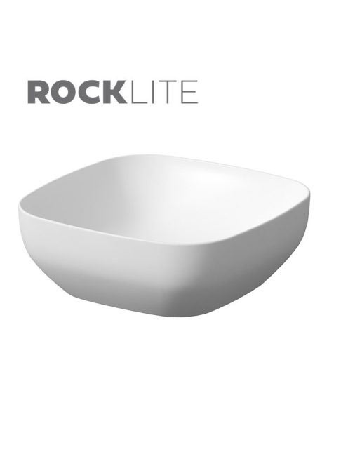Cersanit Larga ROCKLITE kerámia mosdótál 38x38 cm, túlfolyó