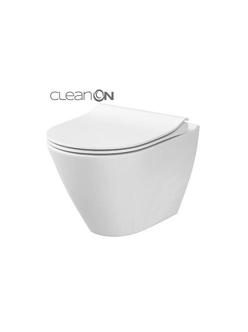 Cersanit City Ovális perem nélküli fali WC csésze rejtett rö