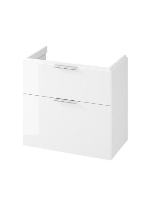 Cersanit City dupla fiókos mosdószekrény 80x45 cm, fényes fe