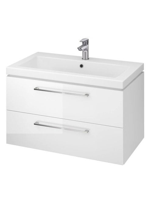 Cersanit Lara alsószekrény Como 80 kerámia mosdóval, fényes