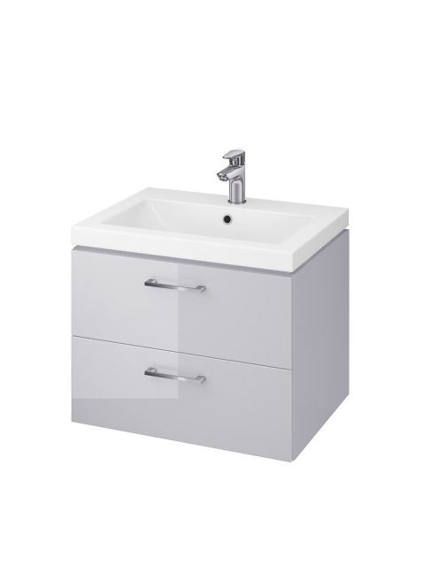 Cersanit Lara szürke alsószekrény Como 60 kerámia mosdóval S
